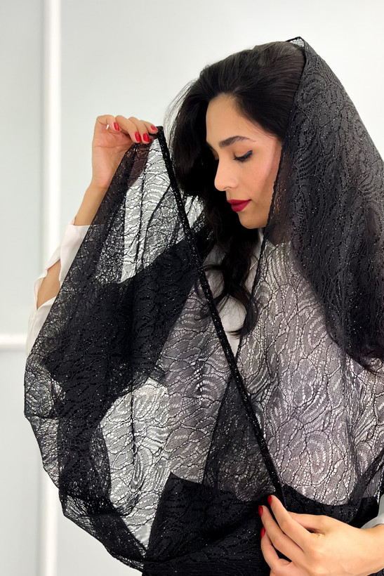 شال مجلسی مشکی