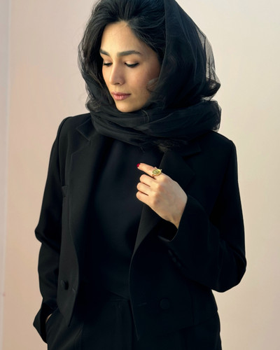 کراپ کت مشکی